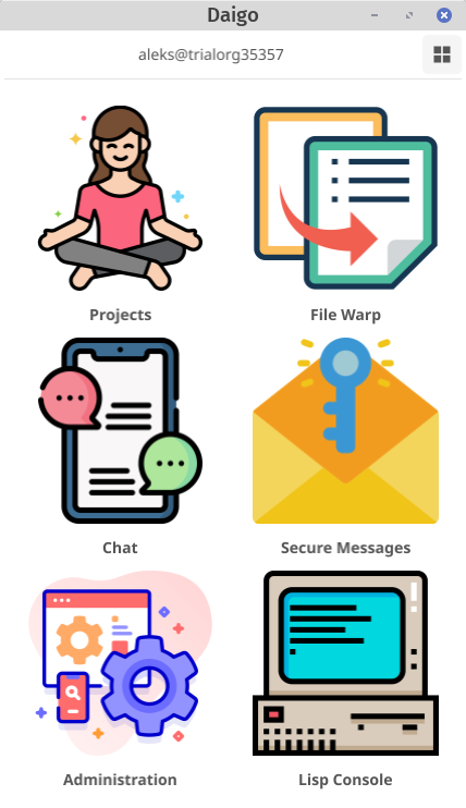 Screenshot of the Daigo main application